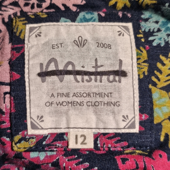 UK Brand Mistral Snowflake Tunic Top Size 10 US - Picture 8 of 11